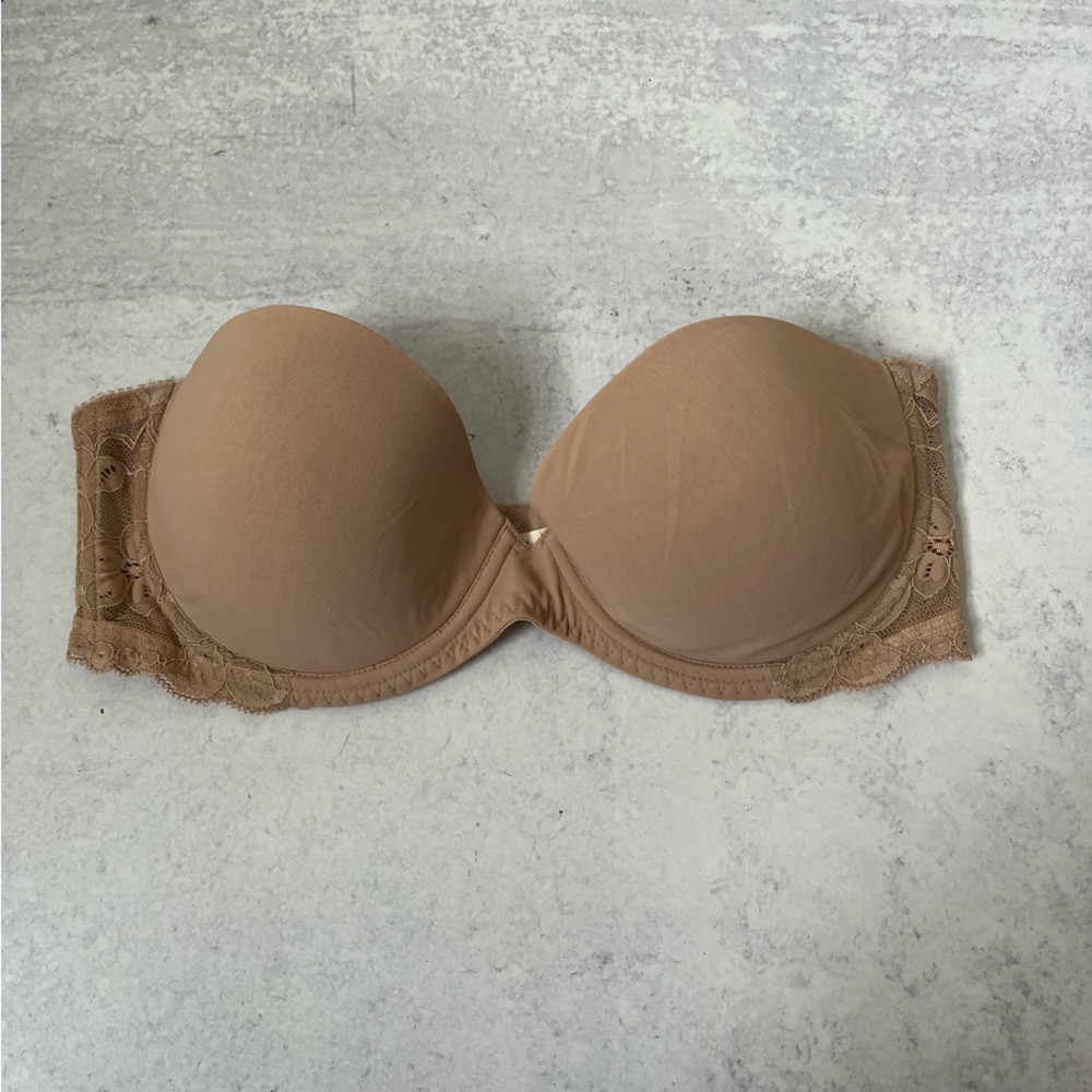 Calvin Klein Strapless Bra 36C Nude Lace